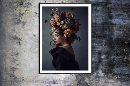 Woman in Floral Headress by Igor Ustynskyy-The Darkroom Society