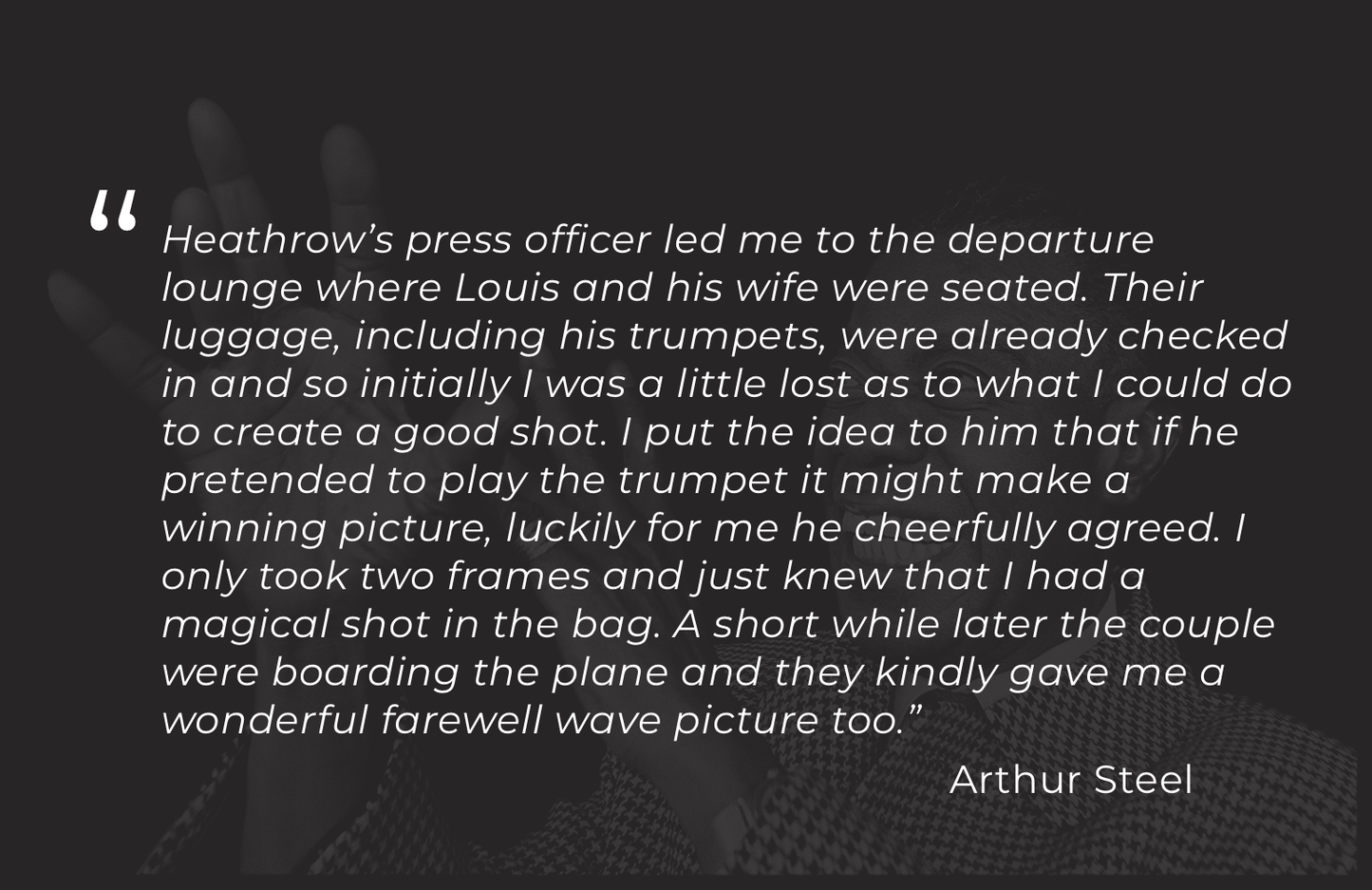 Arthur Steel: What a Wonderful World - Louis Armstrong-The Darkroom Society