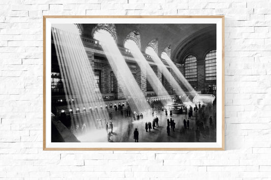 Sun Beams into Grand Central Station by Hal Morey-The Darkroom Society