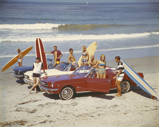 Friends with Surfboards and Mustangs by Tom Kelley