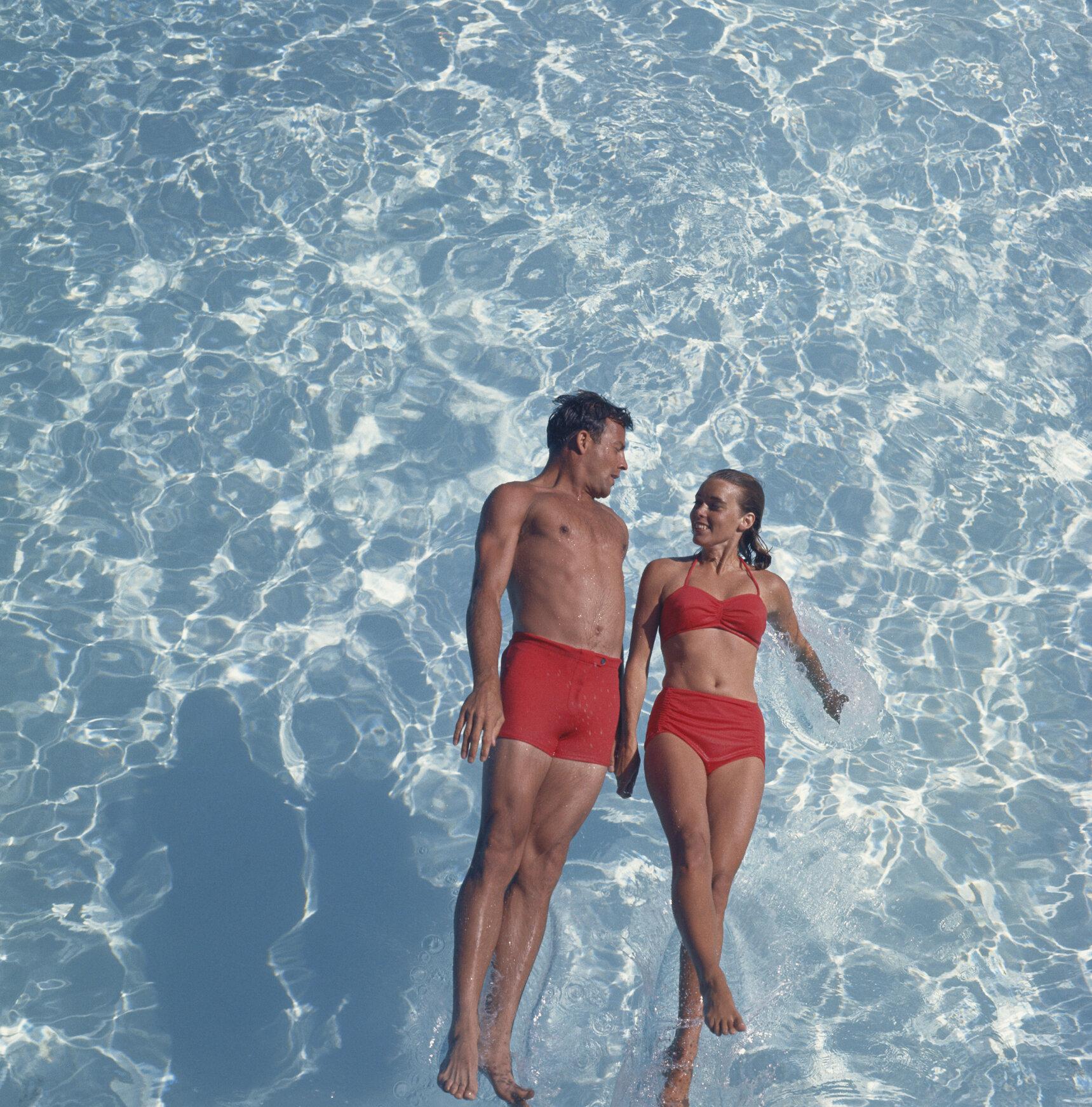 Young Woman In Bikini At Swimming Pool by Tom Kelley Archive