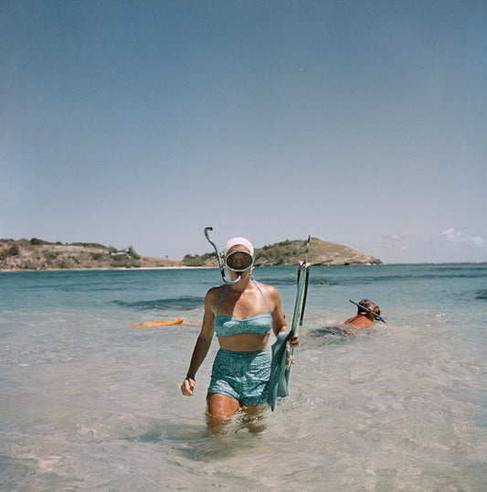 Slim Aarons: Snorkling in Antigua