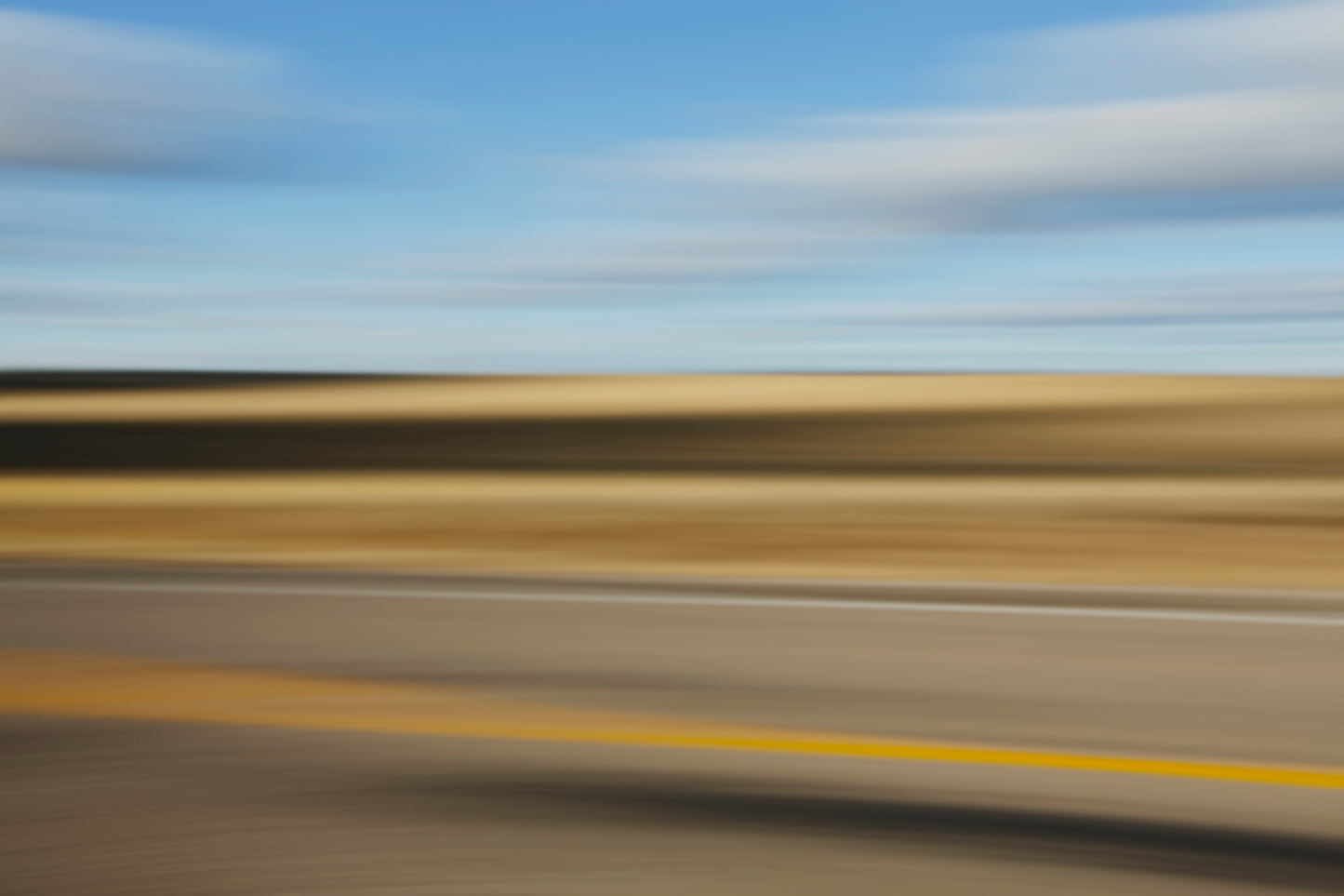 Blurred Road and Sky