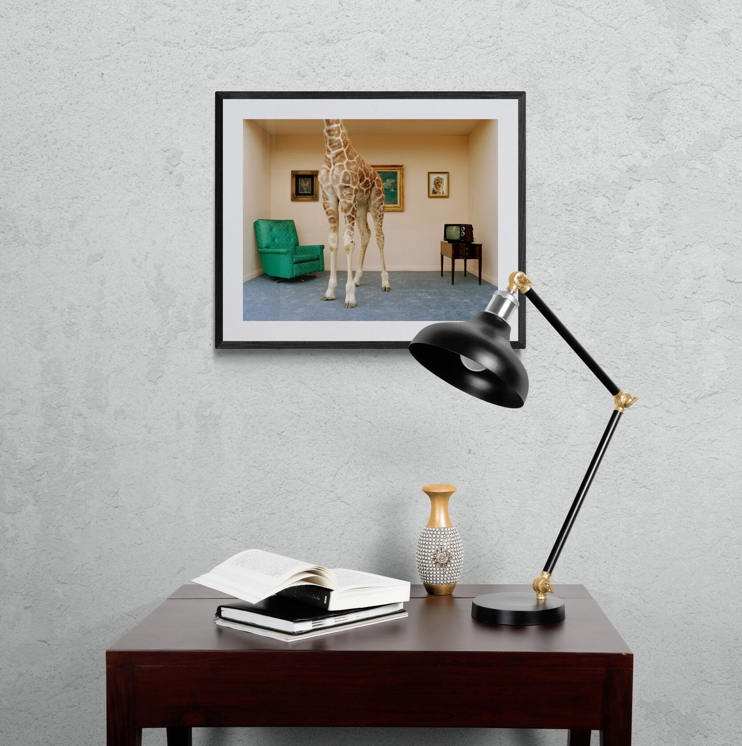 Giraffe in Living Room by Matthias Clamer