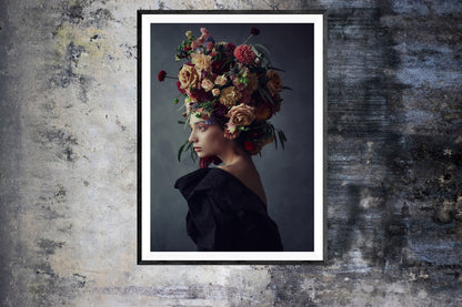 Woman in Floral Headress by Igor Ustynskyy-The Darkroom Society