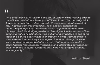 Arthur Steel: Forty Licks, Mick Jagger-The Darkroom Society