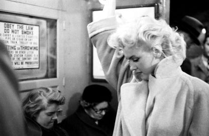 Marilyn in Train at Grand Central Station by Ed Feingersh-The Darkroom Society