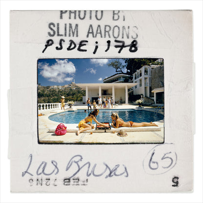 Slim Aarons: Poolside Backgammon - Slide-The Darkroom Society