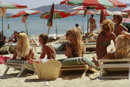 Slim Aarons: Saint-Tropez Beach-The Darkroom Society