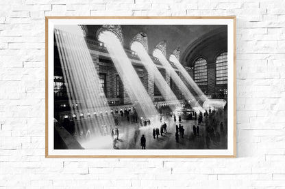 Sun Beams into Grand Central Station by Hal Morey-The Darkroom Society