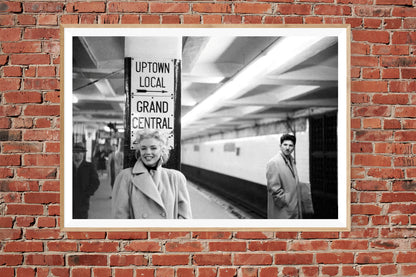 Marilyn in Grand Central Station by Ed Feingersh-The Darkroom Society