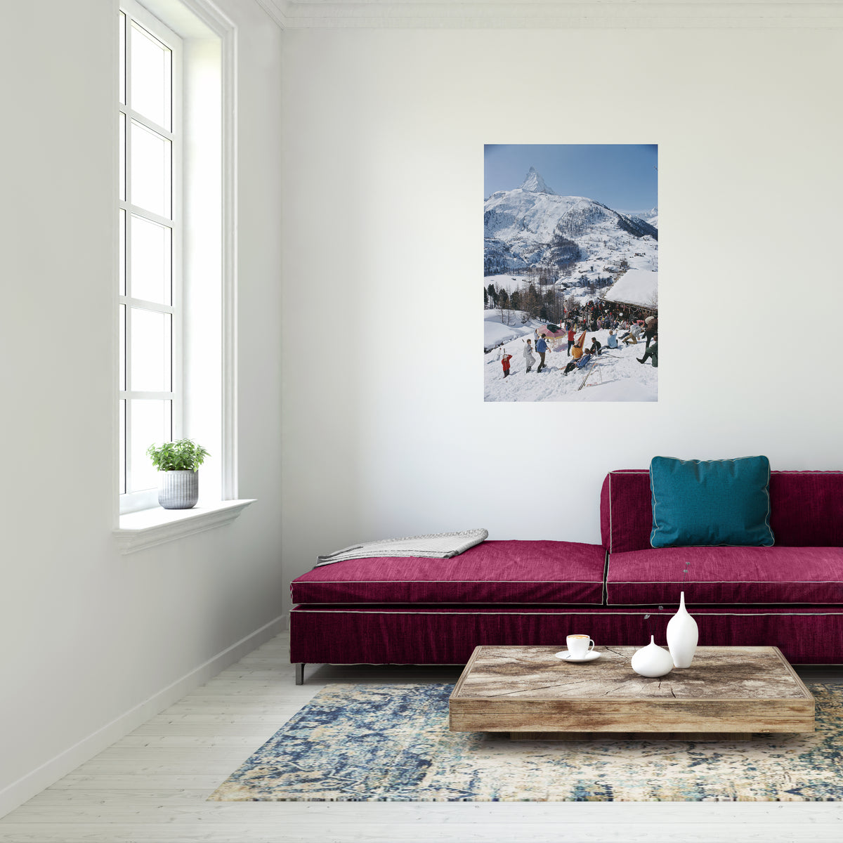 Framed Slim Aarons: Zermatt Skiing photo for sale Getty Images Gallery