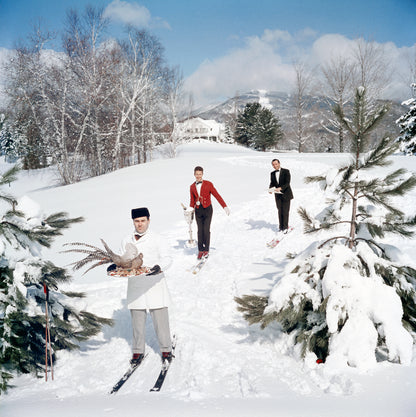Slim Aarons: Skiing Waiters-The Darkroom Society