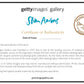 Slim Aarons certificate of authenticity