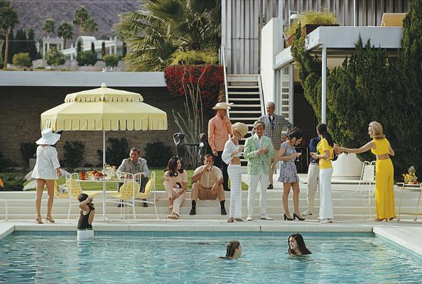 Slim Aarons: Poolside Gathering Palm Springss photo for sale Getty Images Gallery