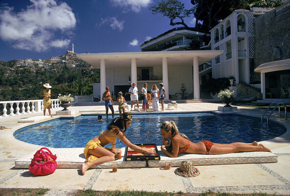 Slim Aarons: Poolside Backgammon photo for sale Getty Images Gallery