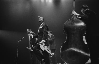 Louis Armstrong on Stage by Haywood Magee-The Darkroom Society
