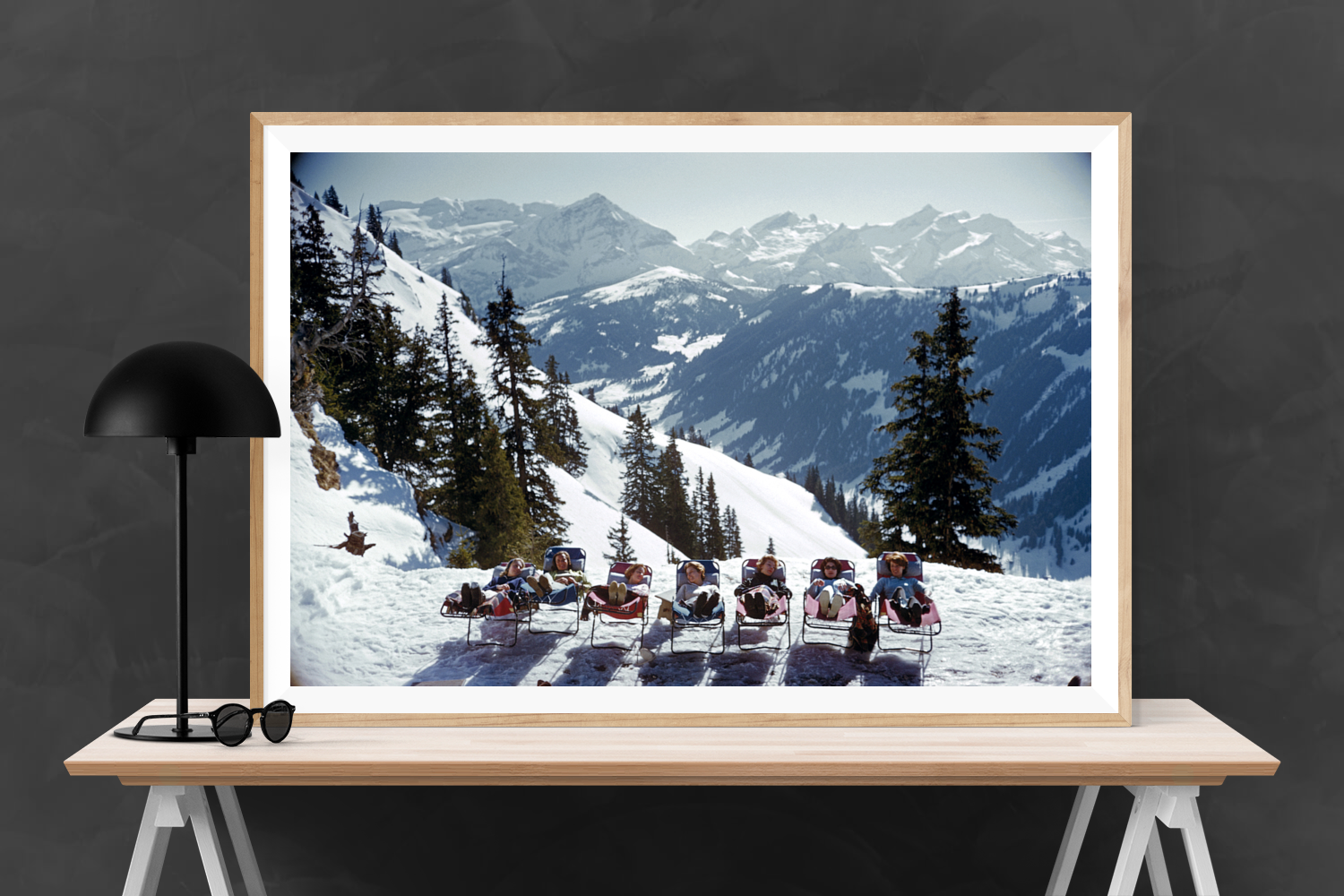 Framed Slim Aarons: Lounging in Gstaad photo for sale Getty Images Gallery