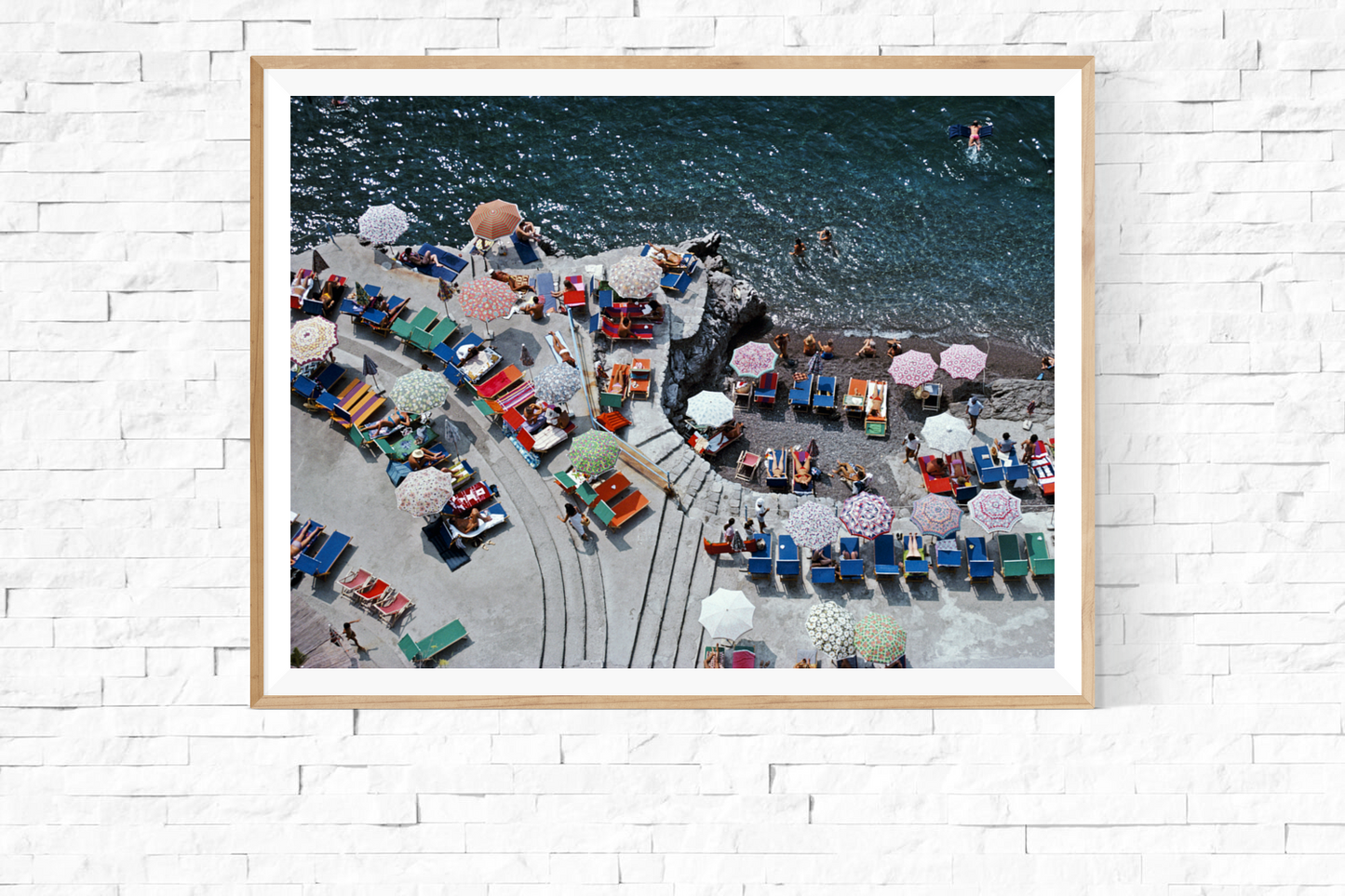 Framed Slim Aarons: Positano Beach Amalfi Coastphoto for sale Getty Images Gallery