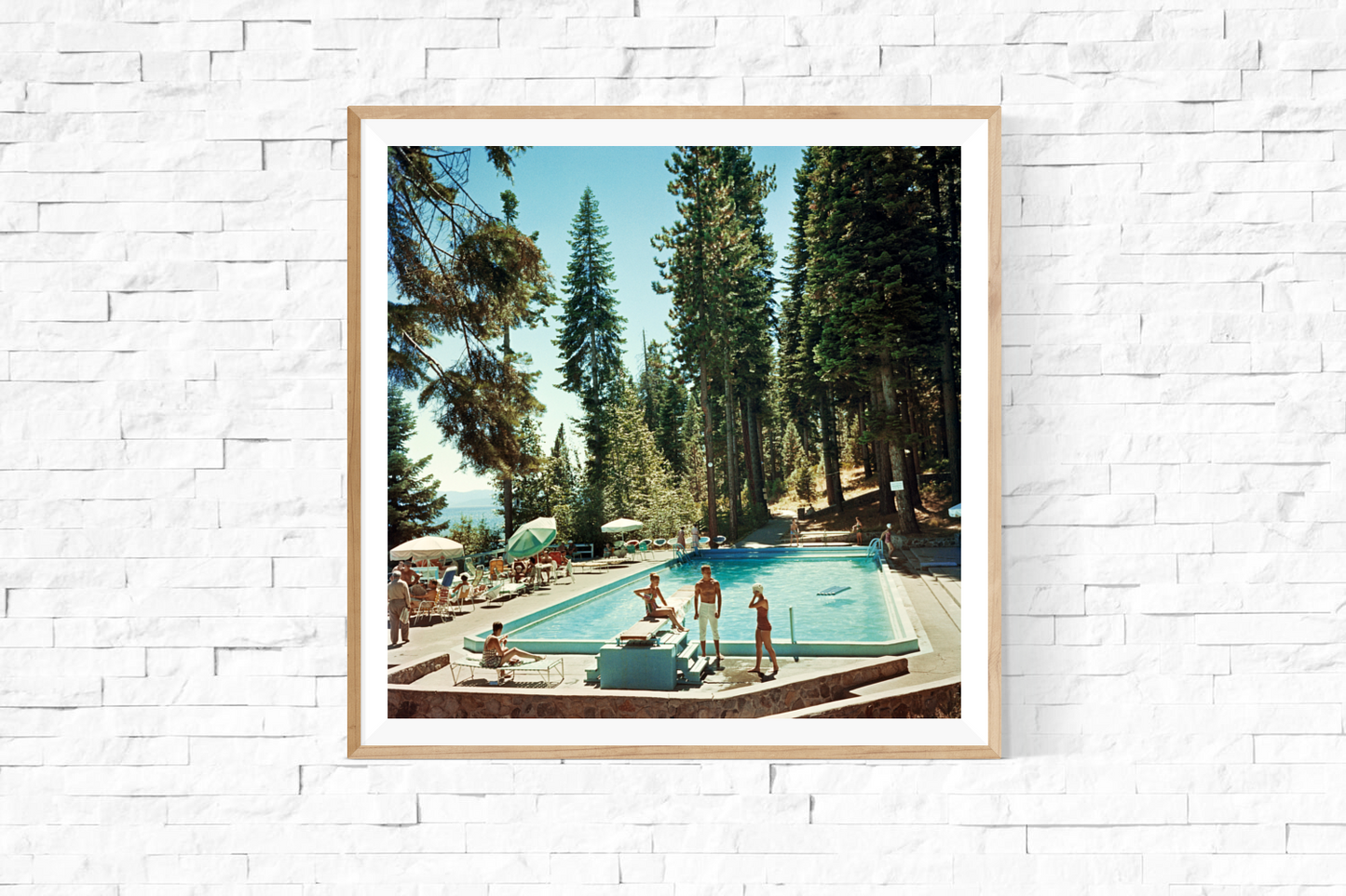 Framed Slim Aarons: Pool at Lake Tahoe photo for sale Getty Images Gallery