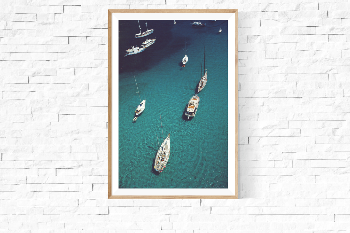 Framed Slim Aarons: Blue Seas Cavallo, Corsica photo for sale Getty Images Gallery
